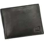 Kvalitní černá kožená pánská peněženka na šířku (GPPN494)
