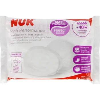 Menstruační vložka NUK PRSNÍ VLOŽKY HYGIENICKÉ PERFORMANCE 8 ks