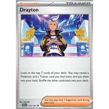 Sběratelská karetní hra Pokémon SSP 174/191 Drayton - Surging Sparks Stav: Near Mint, Verze: REVERSE HOLO