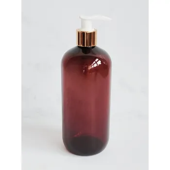 Dávkovač mýdla BELA 500 ml hnědý s bílo-zlatým dávkovačem