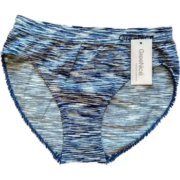 Kalhotky Dámské bezešvé melírované kalhotky Greenice 3822 Barva: Modrá, Velikost: XXL-3XL