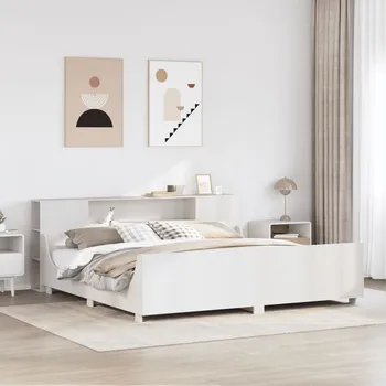 Postel vidaXL Postel bez matrace 180 x 200 cm masivní borovice [3323759] Barva: Bílá