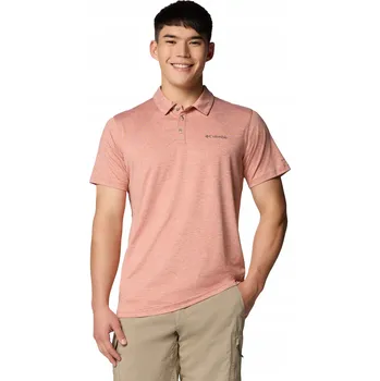 Pánské tričko Pánské polo tričko Columbia Tech Trail Utility Polo, barva tuscan heather, velikost M