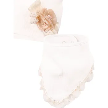 Kojenecká čepice Kojenecká luxusní čepice s nákrčníkem Jamiks Yuna barva: béžová, Rozměr: 38