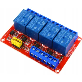 4-kanálové relé s vysokou/nízkou úrovní spínání 12V, kompatibilní s Arduino