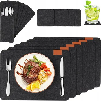 Obraz Vilsto 18dílná Sada Plstěných Podložek s