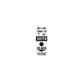 Pásek do tiskárny Pásky D1 standardní - 24 mm x 7 m / černý tisk / čirá páska