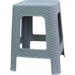 Taburet polyratan 45x35x35,5cm šedá MP1334