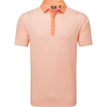Pánské tričko FootJoy polo Checker Print - oranžové: Pánské L