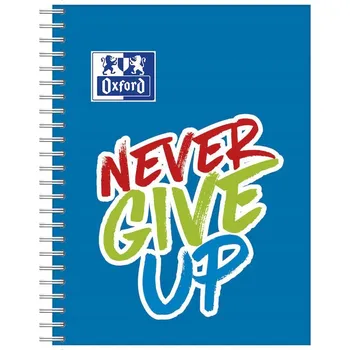 Sešit A4 s mřížkou, sešit na cizí jazyky, sešit na učení, kroužkový blok Oxford, 80 listů