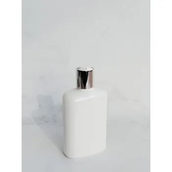 Dávkovač mýdla Dávkovač mýdla oválný LUNA 250 ml bílý s bílo-stříbrným DISC TOP