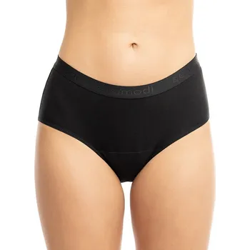 Kalhotky Ecomodi Menstruační kalhotky černé, vysoký pas, sací třída extra silná XS
