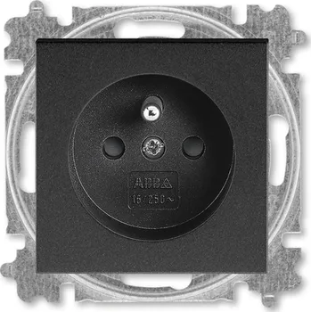 Elektrická zásuvka Zásuvka jednonásobná bezšroubová 55×55, s clonkami ABB Levit M 5519H-A02557 63 onyx