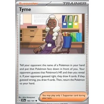 Karetní hra Pokémon SSP 190/191 Tyme - Surging Sparks Stav: Near Mint, Verze: REVERSE HOLO