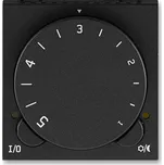 Termostat univerzální otočný - ovládací část ABB Levit M 3292H-A10101 63 onyx / kouřová černá