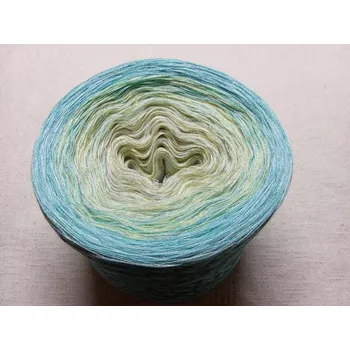 Příze Nová Písečná pláž 3-nitka 1000m s hedvábím (Duhové klubko s hedvábím Nová Písečná pláž)