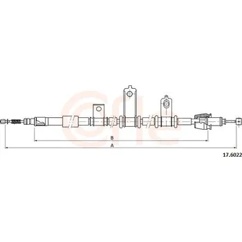Lanko parkovací brzdy Tažné lanko, parkovací brzda COFLE 92.17.6022