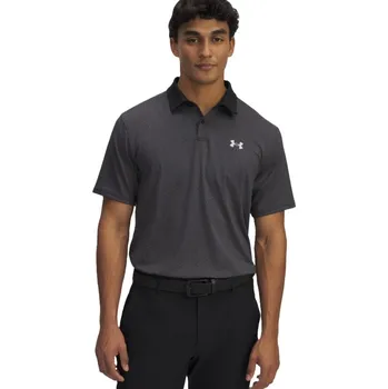 Pánské tričko Under Armour T2G Printed pánské polo, černo/šedé pánské, M
