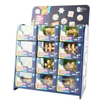 Dřevěná hračka Puzzle drewniane IQ łamigłówki MIX