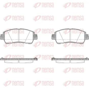 Brzdová destička Sada brzdových destiček, kotoučová brzda REMSA 1656.35