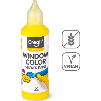 barva na zeď Creall barva na sklo Window color, 80 ml, citronově žlutá