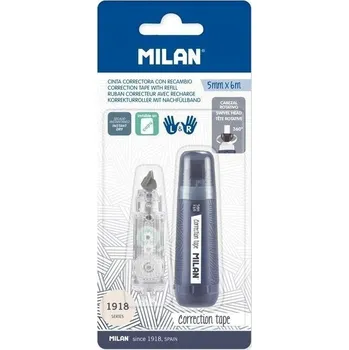 Korektor Válečkový KOREKTOR V PÁSCE Modrý s NÁHRADNÍ NÁPLNÍ Milan KOREKTOR