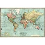 Plakát, Obraz - Bartholomewova mapa světa (historická)