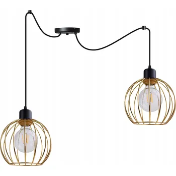 ZÁVĚSNÉ STROPNÍ SVÍTIDLO ZLATÝ LUSTR PAVOUK LOFT KOULE DO OBÝVÁKU KUCHYNĚ