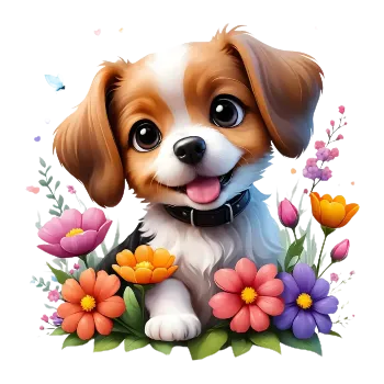 Nažehlovací obrázek - roztomilé štěně (dva rozměry), Velikost: Malý