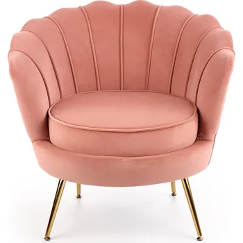 Křeslo Křeslo Halmar AMORINITO jasně růžová / zlatá