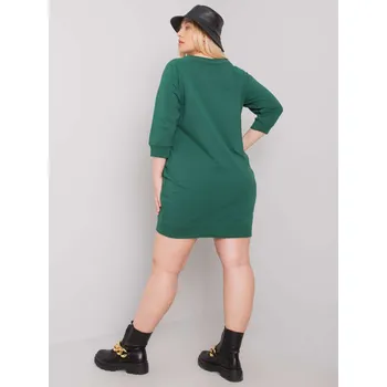 Dámské šaty Šaty RV SK 6847.59P tmavě zelená jedna velikost