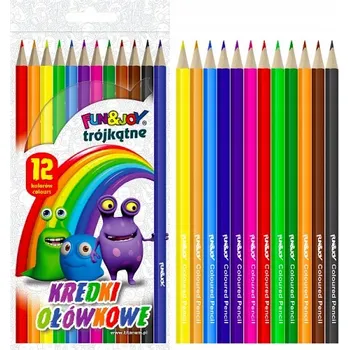 Pastelka Neonové PASTELKY pro Děti TROJÚHELNÍKOVÉ PASTELKY sada 12 BAREV mix