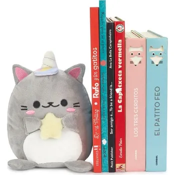 Zarážka na knihu Zarážka na knihy, Kawaii Starry, šedá, polyester, 15x12x12cm