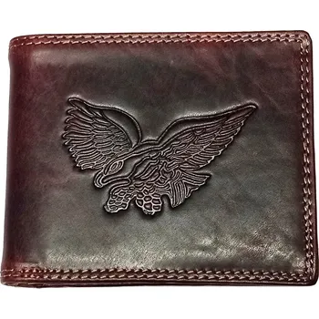 Peněženka Sendi Design 104W/Eagle pánská kožená peněženka hnědá