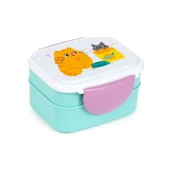 Svačinový box Svačinový box s příborem Bento box - Kočka Beans & Co