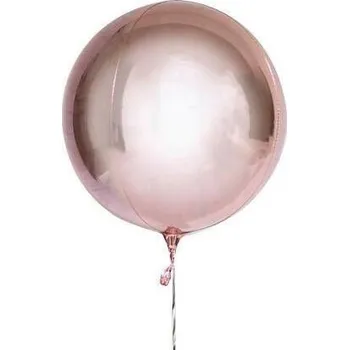 Balónek Balón kulatý ROSE GOLD pro girlandy, VELKÁ bublina