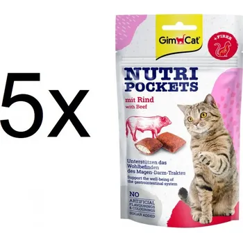 Pamlsek pro kočku GimCat Nutri Pockets s hovězím 60 g