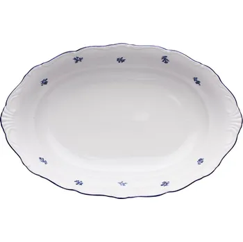 Hmoždíř Thun Rulak Zettlitz Koš na chléb, 36 cm, modrá házenka, Ophelia, porcelán Thun RZ