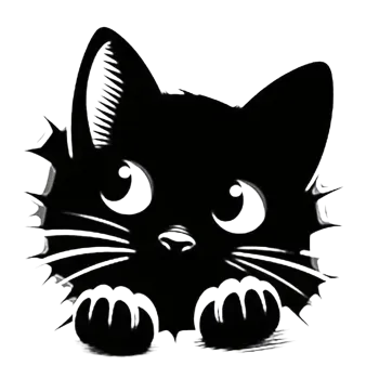 Nášivka Nažehlovací obrázek - černá kočka II (23,0 x 19,0 cm)