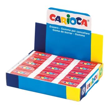 rýsovací prkno Carioca obdélníková pryž, bílá - displej, 30 ks