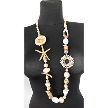 Náhrdelník Made in Italy Dámský náhrdelník, barva bílá/béžová