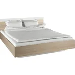 Manželská postel, dub sonoma / bílá, 180x200, GABRIELA