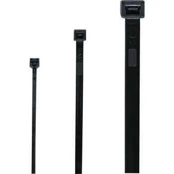 Stahovací páska Vázací páska černá UV 250 x 4,5 mm (100 ks) CIMCO 181879