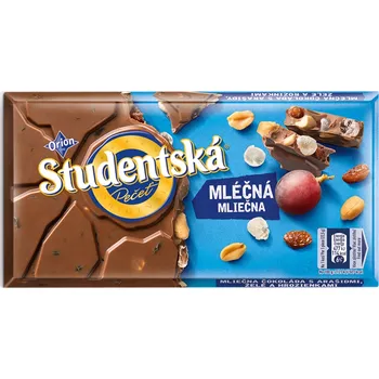 Čokoláda Orion Čokoláda Studentská pečeť mléčná 180 g