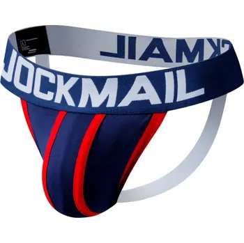 Pánské erotické prádlo JOCKMAIL - Jocks - modrá / červená / černá / námořnická modrá Barva: Námořnická modrá, Velikost: XL