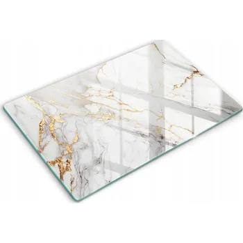 Obraz Multifunkční Dekorativní Skleněná Deska Velká 80x52 cm Světlý Vzor Mramoru
