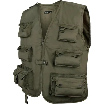 Pánská vesta MIL-TEC RYBÁŘSKÁ A MYSLIVECKÁ VESTA BEZRUKÁVNÍK OLIV ZELENÁ 4XL
