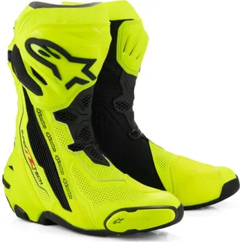 Moto obuv Boty SUPERTECH R VENTED, ALPINESTARS (žlutá fluo/černá, perforovaná obšívka) 2026 (Velikost: 46)