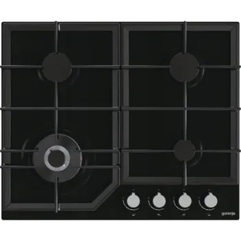 Varná deska Plynová varná deska Gorenje GTW641KB 60 cm černá sklo litina wok hořák