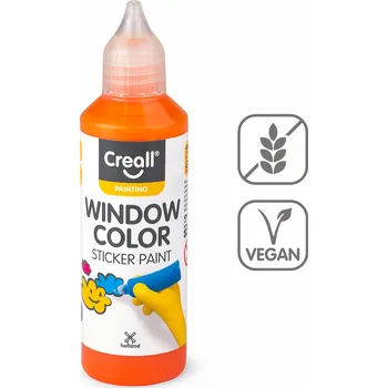 barva na zeď Creall barva na sklo Window color, 80 ml, oranžová